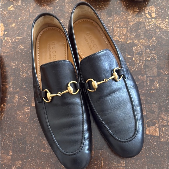 Gucci Black Leather Loafers - Picture 1 of 6